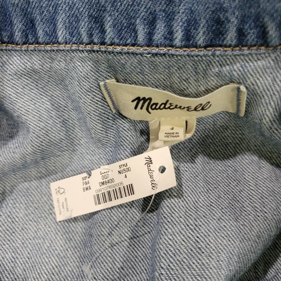 Madewell Pleated Midi Shirtdress in Billings Wash: Airy Denim Edition NU500 Sz 4 - Picture 6 of 8